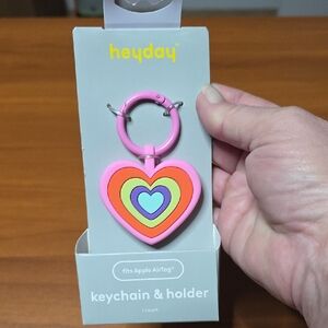 Heyday Multicolor Heart Keychain for AirTag